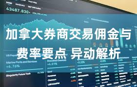 加拿大券商交易佣金与费率要点 异动解析